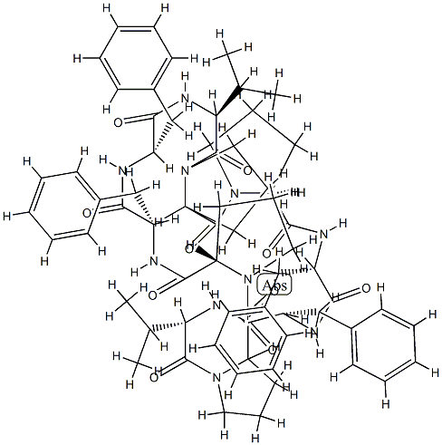 Antamanide, 1-de-L-alanine-3a-endo-L-valine- Struktur