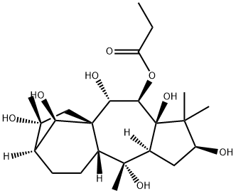 (14R)-Grayanotoxane-3β,5,6β,7α,10,14,16-heptol 6-propanoate Struktur