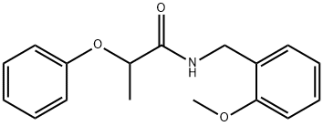 N-(2-methoxybenzyl)-2-phenoxypropanamide Struktur