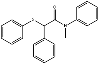 N-methyl-N,2-diphenyl-2-(phenylsulfanyl)acetamide Structure