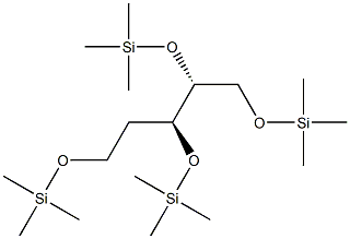 1-O,3-O,4-O,5-O-Tetrakis(trimethylsilyl)-2-deoxy-D-erythro-pentitol Struktur