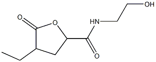 Pentonic acid, 2,3,5-trideoxy-2-ethyl-5-[(2-hydroxyethyl)amino]-5-oxo-, gamma-lactone (9CI) Struktur