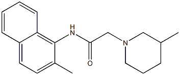 N-(2-methyl-1-naphthyl)-2-(3-methyl-1-piperidinyl)acetamide Struktur