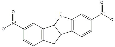 3,7-bisnitro-4b,5,9b,10-tetrahydroindeno[1,2-b]indole Struktur