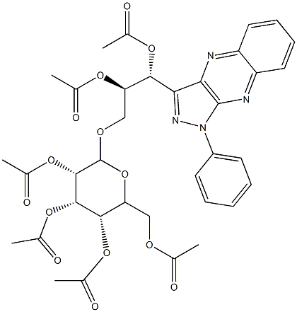 [(2R,3S)-2,3-Bis(acetyloxy)-3-[1-phenyl-1H-pyrazolo[3,4-b]quinoxalin-3-yl]propyl]α-D-galactopyranoside 2,3,4,6-tetraacetate Struktur