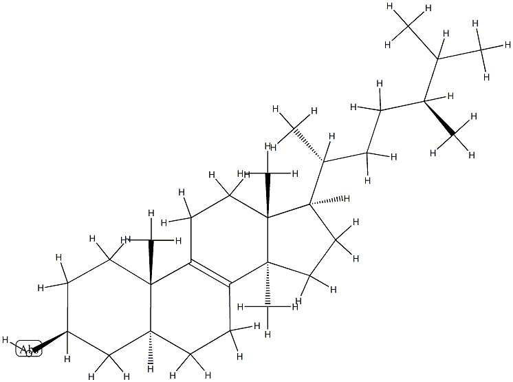 14-Methyl-5α-ergost-8-en-3β-ol Struktur