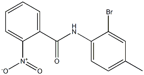 N-(2-bromo-4-methylphenyl)-2-nitrobenzamide Struktur