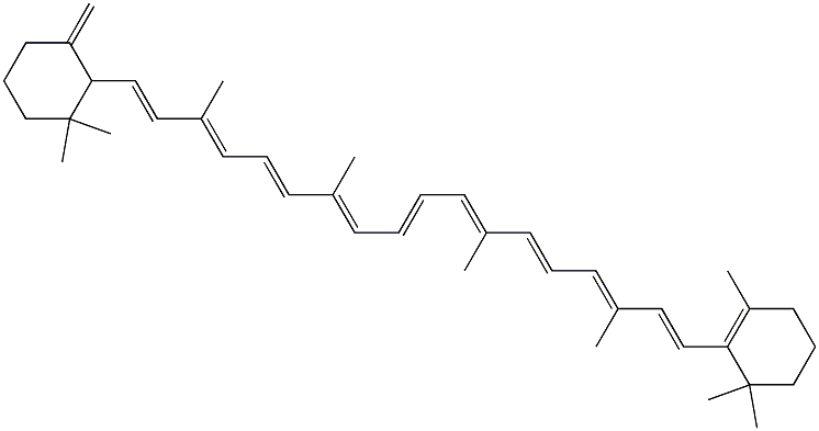 5,18-Didehydro-5,6-dihydro-β,β-carotene Struktur