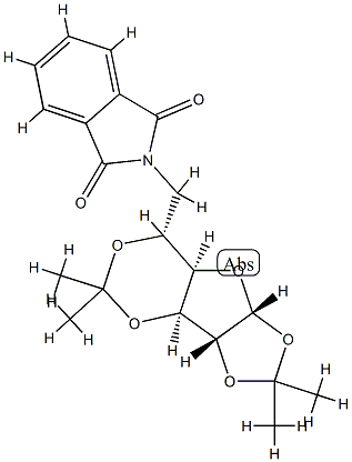 6-(1,3-Dioxo-2-isoindolinyl)-1-O,2-O:3-O,5-O-diisopropylidene-6-deoxy-α-D-glucofuranose Struktur