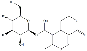 [(5,6-Dihydro-6-methyl-1-oxo-1H,3H-pyrano[3,4-c]pyran-5-yl)hydroxymethyl]β-D-glucopyranoside Struktur