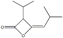 2-Oxetanone,3-(1-methylethyl)-4-(2-methylpropylidene)-(9CI) Struktur