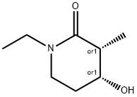 2-Piperidinone, 1-ethyl-4-hydroxy-3-methyl-, (3R,4R)-rel- (9CI) Struktur