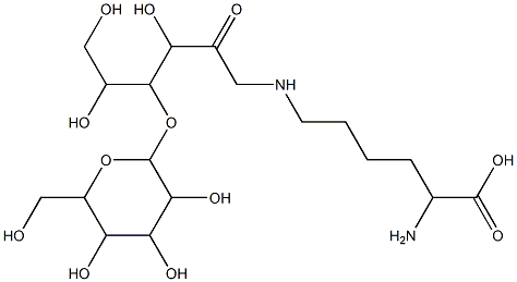 epsilon-N-1-(1-deoxylactulosyl)lysine Struktur