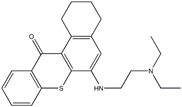 4-(beta-diethylaminoethylamino)-1,2-cyclohexenothiaxanthone Struktur