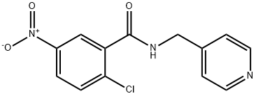 2-chloro-5-nitro-N-(pyridin-4-ylmethyl)benzamide Struktur