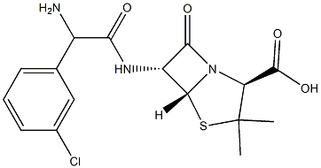 6α-[[Amino(3-chlorophenyl)acetyl]amino]penicillanic acid Struktur