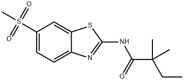 2,2-dimethyl-N-[6-(methylsulfonyl)-1,3-benzothiazol-2-yl]butanamide Struktur