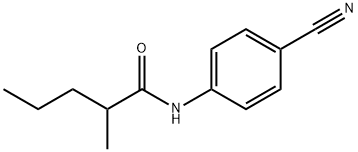 N-(4-cyanophenyl)-2-methylpentanamide Struktur