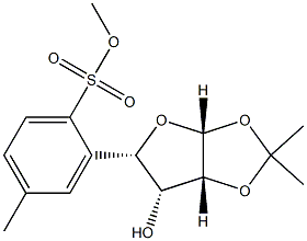 1-O,2-O-(1-Methylethylidene)-β-L-lyxofuranose 5-(4-methylbenzenesulfonate) Struktur