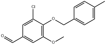 3-chloro-5-methoxy-4-[(4-methylphenyl)methoxy]benzaldehyde Struktur