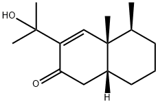 (4aR)-4a,5,6,7,8,8aβ-Hexahydro-3-(1-hydroxy-1-methylethyl)-4a,5β-dimethylnaphthalen-2(1H)-one Struktur