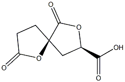 (5R)-2,6-Dioxo-1,7-dioxaspiro[4.4]nonane-8β-carboxylic acid Struktur