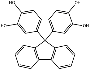 9,9,- Bis(3,4-dihydroxyphenyl)fluorene Struktur