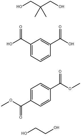 1,3-Benzenedicarboxylic acid, polymer with dimethyl 1,4-benzenedicarboxylate, 2,2-dimethyl-1,3-propanediol and 1,2-ethanediol Struktur