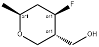 2H-Pyran-3-methanol,4-fluorotetrahydro-6-methyl-,(3R,4R,6S)-rel-(9CI) Struktur