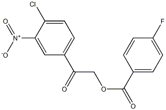 2-{4-chloro-3-nitrophenyl}-2-oxoethyl 4-fluorobenzoate Struktur