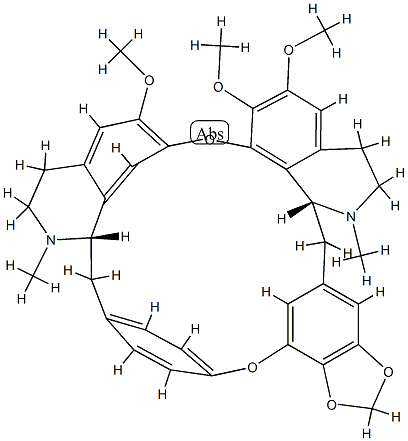 6,6',7-Trimethoxy-2,2'-dimethyl-12,13-methylenebis(oxy)berbaman Struktur