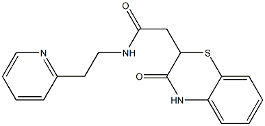 2-(3-oxo-3,4-dihydro-2H-1,4-benzothiazin-2-yl)-N-[2-(2-pyridinyl)ethyl]acetamide Struktur