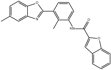 N-[2-methyl-3-(5-methyl-1,3-benzoxazol-2-yl)phenyl]-1-benzofuran-2-carboxamide Struktur