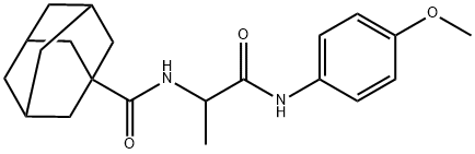 Tricyclo[3.3.1.13,7]decane-1-carboxamide, N-[2-[(4-methoxyphenyl)amino]-1-methyl-2-oxoethyl]- (9CI) Struktur