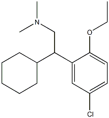 5-Chloro-β-cyclohexyl-2-ethoxy-N,N-dimethylbenzeneethanamine Struktur