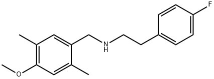 2-(4-fluorophenyl)-N-(4-methoxy-2,5-dimethylbenzyl)ethanamine Struktur