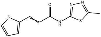 N-(5-methyl-1,3,4-thiadiazol-2-yl)-3-(2-thienyl)acrylamide Struktur