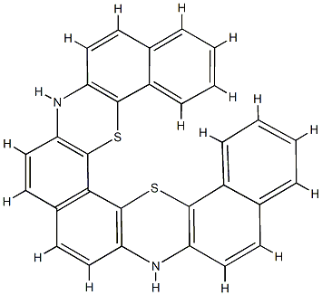 3H,8H-Benzo[c]benzo[6,7]phenothiazino[4,3-h]phenothiazine Struktur