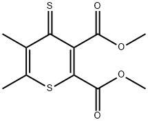 dimethyl 5,6-dimethyl-4-thioxo-4H-thiopyran-2,3-dicarboxylate Struktur