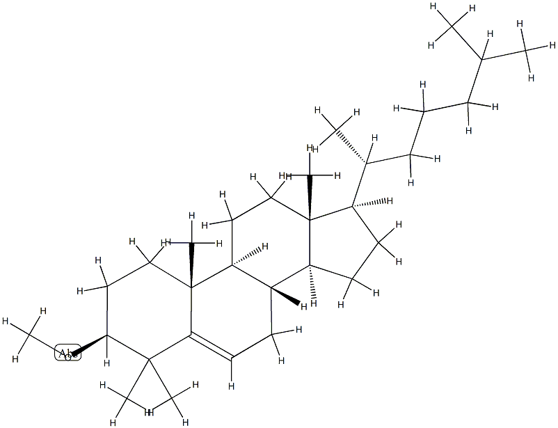 3β-Methoxy-4,4-dimethylcholest-5-ene Struktur