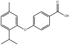 4-[5-methyl-2-(propan-2-yl)phenoxy]benzoic acid Struktur