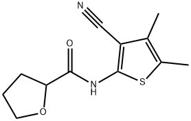 2-Furancarboxamide,N-(3-cyano-4,5-dimethyl-2-thienyl)tetrahydro-(9CI) Struktur