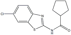 N-(6-chloro-1,3-benzothiazol-2-yl)cyclopentanecarboxamide Struktur