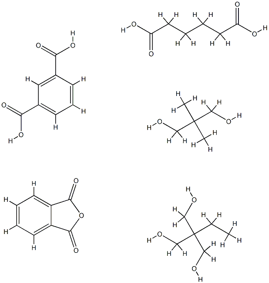 1,3-Benzenedicarboxylic acid, polymer with 2,2-dimethyl-1,3-propanediol, 2-ethyl-2-(hydroxymethyl)-1,3-propanediol, hexanedioic acid and 1,3-isobenzofurandione Struktur