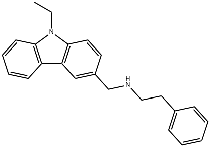 N-[(9-ethyl-9H-carbazol-3-yl)methyl]-2-phenylethanamine Struktur