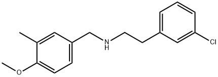 2-(3-chlorophenyl)-N-(4-methoxy-3-methylbenzyl)ethanamine Struktur