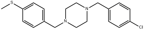 1-(4-chlorobenzyl)-4-[4-(methylsulfanyl)benzyl]piperazine Struktur