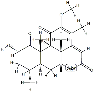 2α-Hydroxy-12-methoxypicrasa-12,14-diene-1,11,16-trione Struktur