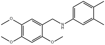 3,4-dimethyl-N-(2,4,5-trimethoxybenzyl)aniline Struktur