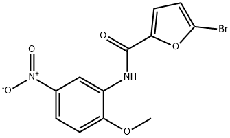 5-bromo-N-(2-methoxy-5-nitrophenyl)-2-furamide Struktur